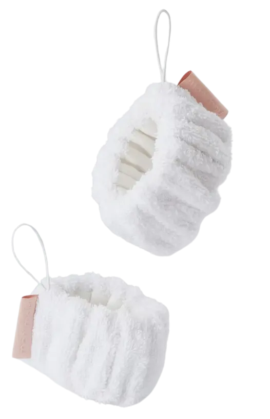 Мягкие браслеты для умывания с шелковой вставкой Soft Hands Bands, белий Мягкие браслеты для умывания с шелковой вставкой Soft Hands Bands, белий1