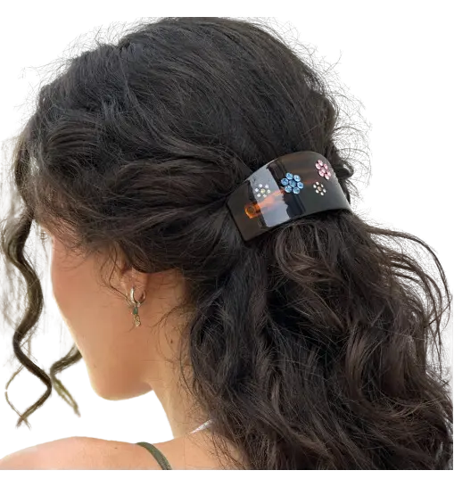 PONYTAIL BARRETTE IN TORTOISE DAISY - ЗАКОЛКА ДЛЯ ВОЛОС 